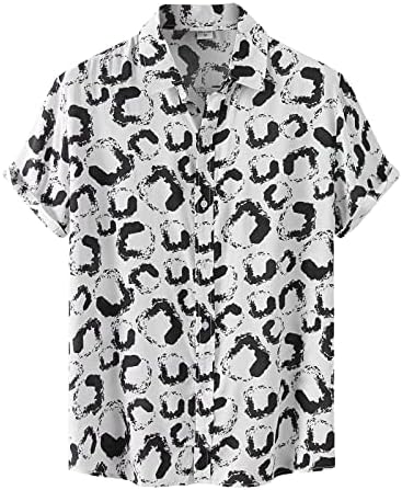 Erkek Rahat havai gömleği Kısa Kollu Baskı Gömlek Çiçek Yaz Casual Düğme Aşağı Gömlek Plaj Gömlek Tees Tops