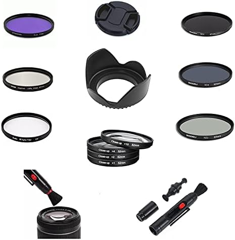 SF6 52mm Kamera Lens Aksesuarları Tam Paket Seti UV CPL FLD ND Yakın Çekim Filtre Lens Hood Canon EF 200-400mm f/4L
