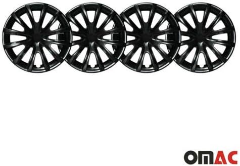 Nissan Rogue siyah ve Siyah 4 adet için OMAC 16 inç Jant Kapağı. Jant Kapağı-Göbek Kapakları-Araba Lastiği Dış Değişimi