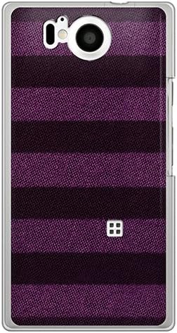 CaseMarket SoftBank AQUOS Telefon Xx (106SH) Polikarbonat Şeffaf sert çanta [Bordür çorapları-Mor ve Lacivert ]