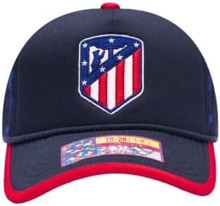 Fan Mürekkep Atletico Madrid ' 1 ' Ayarlanabilir Snapback kamyon Şoförü Tarzı Futbol Şapka / Kap Lacivert