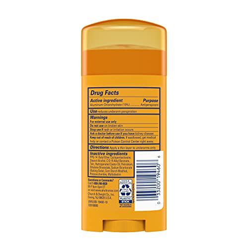 KOL ve ÇEKİÇ ULTRAMAX Terlemeyi Önleyici Deodorant Görünmez Katı Kokusuz 2.60 oz (11'li Paket)