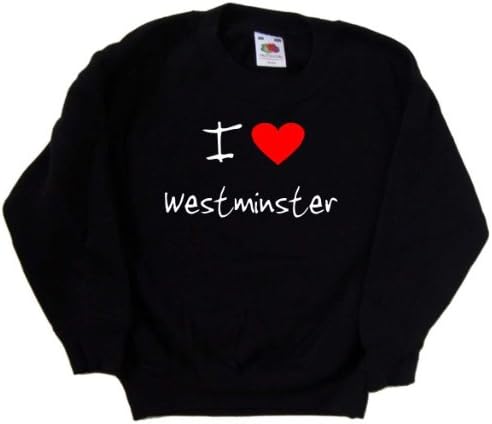 Kalbi Seviyorum Westminster Siyah Çocuk Sweatshirt