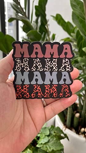 Mama Sticker-Çok Boyutlu Laptop Etiketi-Araba, Telefon, Su Şişesi için Su Geçirmez Vinil-Sevimli Moda Stil Anne Mama