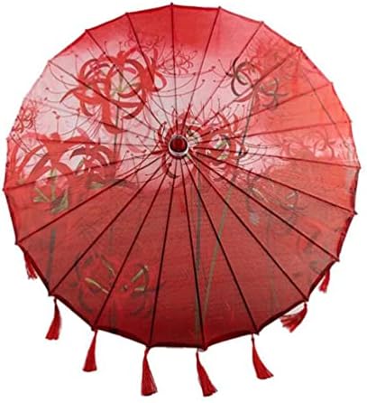 MAFSMJP İpek Kumaş Yağlı Kağıt Şemsiye Yağmur Kadınlar Dekor Vintage Dans Prop Şeftali Çiçeği Çin Somut Olmayan Kültürel