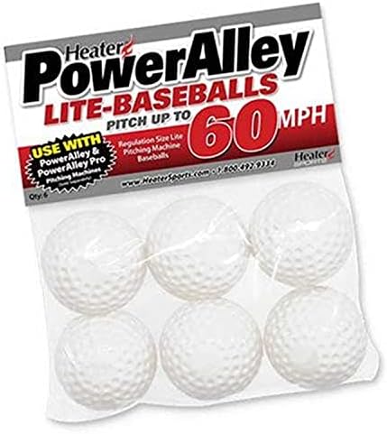 Isıtıcı Spor PowerAlley 60 MPH Beyaz Lite Beyzbol Topları
