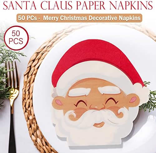 50 Pcs Noel Peçeteler Ben Noel Baba Tek Kullanımlık Kağıt Peçete Tatil Parti Süslemeleri Malzemeleri - Güz Peçeteler