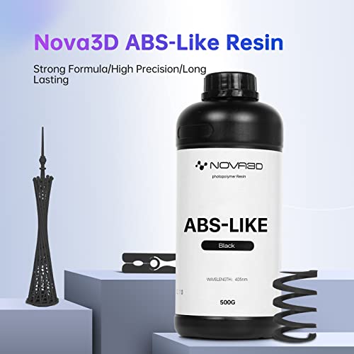 NOVA3D ABS Benzeri Reçine Hızlı 405nm UV Kür Standart fotopolimer Reçine Yüksek Hassasiyetli Kırılgan Olmayan 3D Baskı